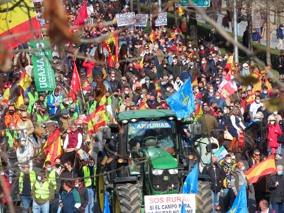 Miles de personas se manifiestan en Madrid a favor del mundo rural ...