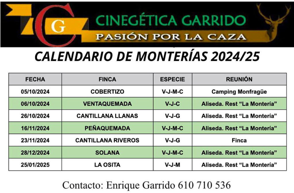 Cinegética Garrido monterías