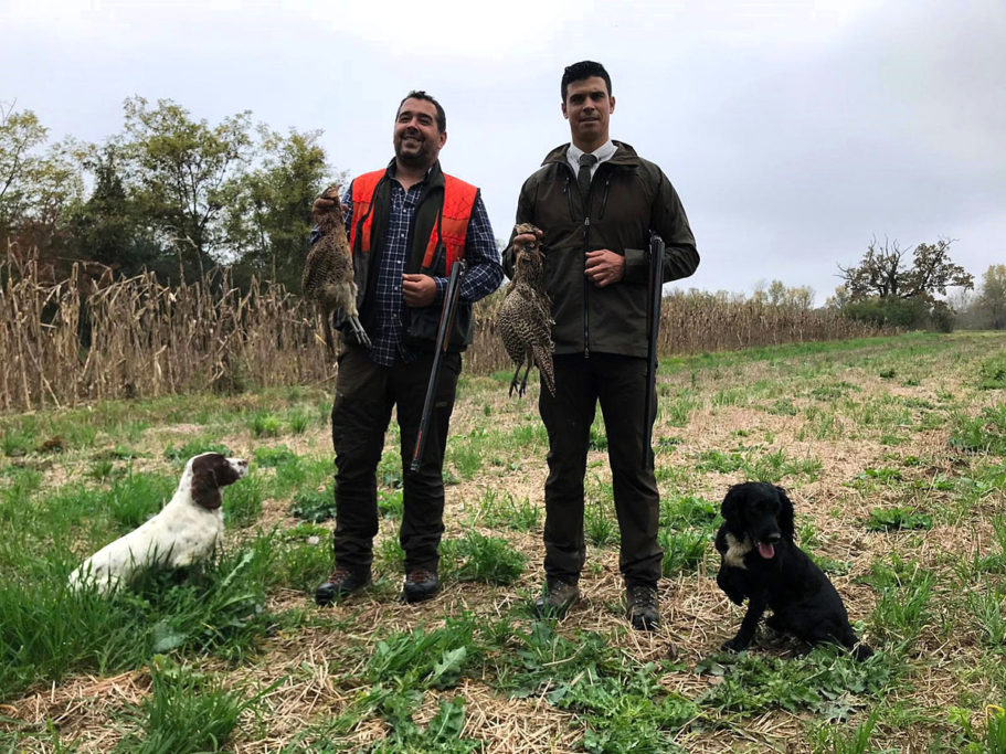 de San Huberto con perros