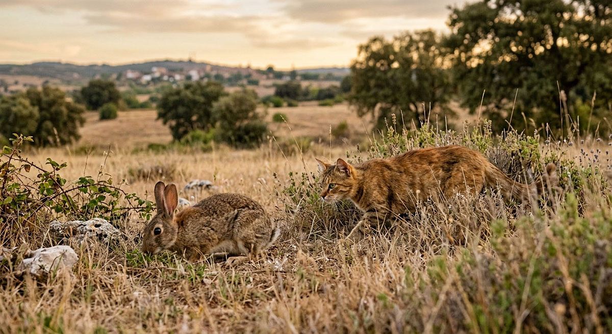 gatos en Caza