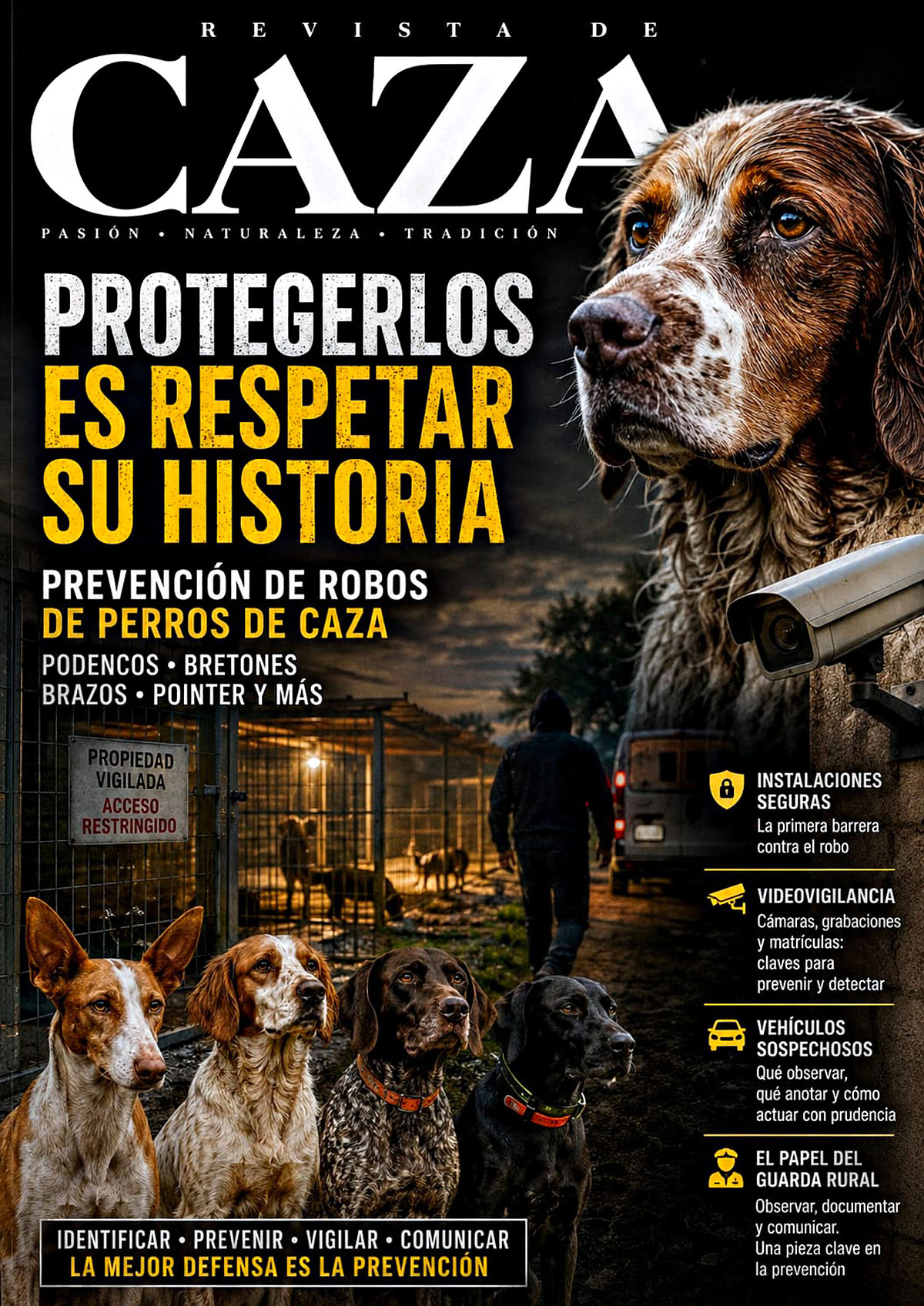 perros de caza prevenir