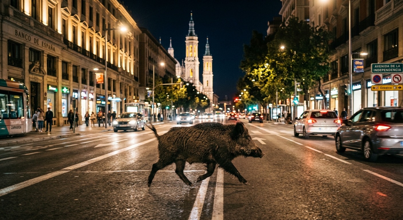 Jabalí en Zaragoza