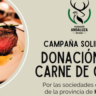 campaña solidaria donación carne de venado por sociedades de caza de Huelva